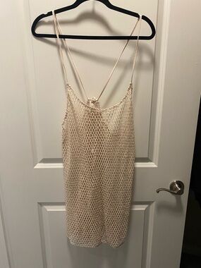 wild fable Cream Crochet Slip Cover-Up